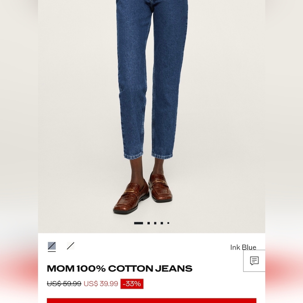 Nwot Ink Blue Mom Jeans